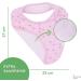 Budding Bear 100% Organic Cotton Bibs - 5-Pack Unisex Baby Bibs with Terry Back & Adjustable Snaps (0-36 Months) - Pink - Buy Online on GoSupps.com