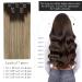 Vivien Clip-In Extensions | Real Remy Hair Balayage Dark Brown Ombre Platinum Blonde #4/14/60 | 25cm 7pcs 80g | 10 Inch Clip-In Hair - Buy Online on GoSupps.com
