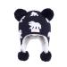 LANGZHEN Toddler Kids Infant Winter Hat Earflap Knit Warm Cap Fleece Lined Beanie for Baby Boys Girls 2-4 Years Polar Bear-navy