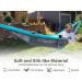 Kootek Camping Hammock Double & Single - Portable Hammocks for Outdoor, Indoor, Backpacking, Travel - Grey & Sky Blue - Large - Buy Online on GoSupps.com