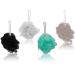 Brookstone BK1699 Multi-Coloured 4 Pack Soft Shower Loofah Sponge Gentle Body Scrubber for Men and Women Mixed