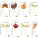 32 Pack Thankful Cupcake Toppers Glitter Thank You Cupcake Picks Autumn Fall Maple Leave Pumpkin Turkey Cupcake Decorations Thanksgiving Day Birthday Cake Decorations Colorful 9 - Buy Online on GoSupps.com
