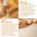 Set of 6 Wood Therapy Tools - Maderotherapy Massager Roller for Cellulite & Lymphatic Drainage | Gua Sha Tools in Box - Buy Online on GoSupps.com