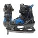 Softmax - Adjustable Ice Skates - Hockey Skates for Boys and Girls - Insulated Kids Ice Skates with 3 Sizes Adjustments Black & Blue Small