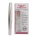 World's Best Tweezers Diamond Tip Tweezer - Diamond Coated Slant Tip Precision Eyebrow Tweezer, Facial & Ingrown Hair Remover - Perfectly Aligned - Grabs Hair From The Root - Stainless Steel Ordinary Tweezer
