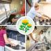 Wood Pulp Sponge Wipe - Flower Pattern Dish Sponges for Washing Dishes Kitchen Sponges Pack Hangable Design for Kitchen Cleaning Tables - Buy Online on GoSupps.com