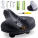 Comfortable Bike Seat Cushion  Universal Fit Bicycle Seat  Peloton Seat Cushion Compatible  Supportive, Extra-Wide Memory Foam & Shock- Absorbing Bicycle Seats for Comfort Men & Women by TrekRascal