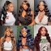 Eyefanniy 13X4 Body Wave Human Hair Lace Front Wig 18 Inch - Pre Plucked with Baby Hair, 180% Density for Black Women | HD Transparent Lace Frontal - Buy Online on GoSupps.com