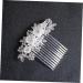 Beaupretty Pearl Hair Barrettes Headpiece Pearl Clip Rhinestone Combs Clips Side Headpiece Leaf Flower Bride Clip Bridal pin Pearl Hair Clip Size 5 Silver - Buy Online on GoSupps.com