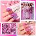 RARJSM Holographic Gel Nail Polish Set - Summer Glitter Colors Kit for Salon & Home Manicure - Rose Gold, Hot Pink, Red, Violet, Purple - 6PCS 7.5ML - Buy Online on GoSupps.com