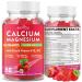 Calcium Gummies 1000mg with Vitamin D3 K2 & B Complex Potassium Calcium Magnesium Zinc Gummies for Bone Muscle Mood and Immunity - Vegan Non-GMO Strawberry Flavor 60 Count 1pack