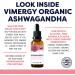 Vimergy USDA Organic Ashwagandha 10:1 Extract (115 ml) - Premium Quality Ashwagandha Supplement - Buy Online on GoSupps.com