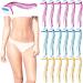 16 Pieces Bikini Disposable Razors for Women Durable Travel Accessories Pubic Hair Removal Beauty Razor T-Type Razor Bikini Line Trimmer for Body Cosmetic Tool (Rose Red, Blue, Yellow) Yellow,Blue,Red,Rose