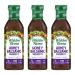 Walden Farms Honey Balsamic Vinaigrette Dressing 12 Oz. Bottle (Pack of 3) - Fresh & Delicious Salad Topping 0g Net Carbs Condiment Kosher Certified - Great on Salads Drizzled on Fruits Vegetables and More