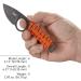 CRKT Capflying Knife EDC | Solid Blade Drop Point Knife with Black Stonewash | Orange Handle with Wrapped Cord | International Shipping Available - Buy Online on GoSupps.com
