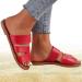 Fanelod Flat Summer Sandals for Women | Comfortable Open Toe Rubber Sandals | Leisure Beach Shoes in Red - 40 EU - Buy Online on GoSupps.com