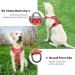 Heele Adjustable Reflective Dog Harness - Lockable Snap Anti-Train Design Floral Red | Size L (43-86cm) - Buy Online on GoSupps.com