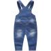 KIDSCOOL SPACE Water Washed Ripped Denim Overalls | 2-3 Years | Light Blue-2006 - Buy Online on GoSupps.com