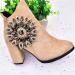 Crystal Glass Rhinestones Decoration Crystal Rhinestones Chain Crystal Flower Buttons Brooches for Clothes Shoe Bag(Gray Silver Base) - Buy Online on GoSupps.com