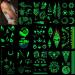 Glow in Dark Temporary Tattoos for Adult Men Women Kids  Luminous Waterproof Fake Temporary Tattoo Moon Sun Wolf Lion Tattoos Body Art Sticker Fun For Party Festival Club Party Decoration(14 Sheets)