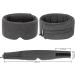 100% Cotton Blackout Sleep Mask - Soft & Comfortable Eye Cover for Men & Women | Light Blocking, Adjustable Blindfold for Airplane Travel - Misty Grey - Buy Online on GoSupps.com