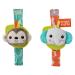 Bright Starts 12092 Rattle and Teething Bracelet Monkey and Elephant wearable on wrist or ankle BPA-free multi-coloured