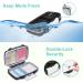 Fullicon 2 Pack Travel Pill Organizer - Portable Moisture Proof Pill Case with Labels & Double Lock - Ideal for Vitamins & Medications (Black - Buy Online on GoSupps.com