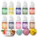 Fat -soluble food coloring - Ercorart 10 colors highly concentrated food color oil -based for chocolate cocoa butter found chocolate cake icing ice cream etc. 6ml/piece 6 ml (10 pack)