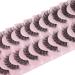 Wiwoseo 3D Cat Eye False Eyelashes - Natural Wispy Fluffy Russian Strips - 10 Pairs, 16MM Clear Band - Buy Online on GoSupps.com