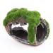 Aquarium Decoration Simulation Moos Deko Harz Aquarium Cave Deko Fish Tank Ornament Aquarium accessories hide for fish shrimp (3.34 x 2.55 x 2.75 inches) B-green