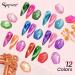 SUPWEE Neon Cat Eye Gel Polish Set with Magnetic Sparkle Glitter - Long Lasting Holographic Nail Polish for Salon and DIY - Buy Online on GoSupps.com