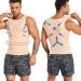 Men's Compression Shirt Slimming Body Shaper Vest | Workout Tank Top for Abs | Beige - Medium - Buy Online on GoSupps.com