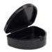 Slim Orthodontic Dental Case - Colour & Glitter Choices for Retainers Bleaching Trays Dentures & More (Glitter Black)