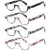 EYEURL Half Frame Reading Glasses for Women - 4 Pack Blue Light Blocking Rimless Computer Readers - 2 & 2.25x Magnification - Buy Online on GoSupps.com