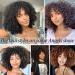 Kalyss Ombre Brown Short Afro Kinky Curly Wig for Black Women - Premium Synthetic with Bangs - Buy Online on GoSupps.com