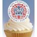 24 x Pre-Cut Stand up King Charles III Coronation Emblem Edible Wafer/Rice Paper Cupcake Cake Dessert Toppers Royal Party Union Jack Birthday Decorations