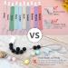 Personalized Pacifier Chain with Names - Ideal Baby Party Accessory Perfect for All Pacifiers (Pink & Purple) - Buy Online on GoSupps.com