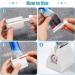 WSERE 2 Pack White Toothpaste Squeezer Roller Tube Squeezers Various Tubes Dispenser Holder Stand Reliable Quality Easy to Use and Efficient - Buy Online on GoSupps.com