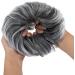 SARLA Messy Bun Hair Scrunchie for Women - Curly Wavy Updo Ponytail Extension in Black mix Gray & White Tips - Buy Online on GoSupps.com
