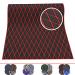KT GuoMei 102.3" X45.2 Diamond Pattern Sea Deck Self-Adhesive Boat Flooring Eva Foam Decking Marine Non-Slip for Motorboat Fishing Boat Yach 47.25" X 35.4" Dark gray and red