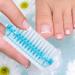 Buy Relaxdays Double-Sided Nail Brush Set of 8 - Hard Bristles Plastic Blue | International Shipping Available - Buy Online on GoSupps.com