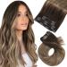 Moresoo Balayage Hair Extensions Clip in 5Pieces 70Grams Brown Ombre Clip in Hair Extensions Highlights 12inch Natural Hair Extensions for Women Clip ins Full Head 12 Inch (Pack of 1) # 4/10/16
