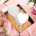 Bling Rhinestone Heart Shaped Handheld Mirror Set - Silver (2 Pcs) | Cute Decorative Cosmetic Mirrors for Women & Girls | Portable Travel Makeup Mirrors - Buy Online on GoSupps.com