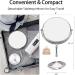 FOUTLQ 1X/10X Magnifying Makeup Mirror Double Sided | 8 Inch Round Cosmetic Mirror with Stand | 360 Degree Swivel | Polished Chrome Finish - Buy Online on GoSupps.com