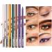 Eyeliner set eyeliner pencil set - 12 colors of waterproof natural-looking eyeliners - Long-lasting gel pens stain-proof cosmetics - Buy Online on GoSupps.com
