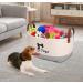 Morezi Gro e Cotton Rope Storage Basket for Pet Toys - Dog Toy Organizer with Handle 42cm x 27cm x 17cm Grey Khaki - Ideal for Pet Organization - Buy Online on GoSupps.com