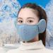 Anulely Windproof Face Cover - Breathable Cold-Safe Ski Mask for Men & Women | Warm Outdoor Face Cover for Cold Weather Skiing & Running - Light Blue - Buy Online on GoSupps.com