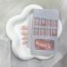 24Pcs Short Square French Fake Nails Pink Acrylic with Rhinestone Design - Glossy Press on Nails for Women - Buy Online on GoSupps.com