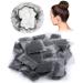 PROUSKY 20 Pcs Hair Nets Hair Bun Holder Hairnets for Bun Hair Nets Invisible Elastic Edge Mesh Ballet Bun Net Holder for Women Girls Dance Nurse Wig Fixing Hair (Black)