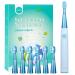 7AM2M Sonic Electric Toothbrush for Adults and Kids- High Power Rechargeable Toothbrushes with 6 Brush Heads  6 Adjustable Modes  Built-in 2-Minute Smart Timer  4 Hours Fast Charge for 75 Days (Blue)